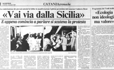 La prima volta che Bossi venne a Catania fatto scappare dai missini. Pogliese: &laquo;Io c'ero, vi racconto come and&ograve;&raquo;
