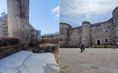 &laquo;Una colata di cemento nel fossato del Castello Ursino&raquo;, ma in realt&agrave; si sta ricostruendo un vecchio casotto
