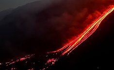 Etna: colata poco alimentata, il fronte a quota 1700 mt in via di raffreddamento