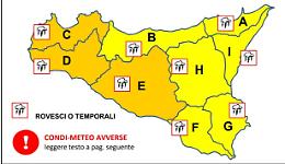 Meteo, prime allerte per maltempo in Sicilia: l'Ovest si colora d'arancione