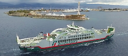Stretto di Messina, inaugurata la nuova nave Trinacria