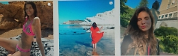 L'attrice e modella Livia Pillman in vacanza a Realmonte
