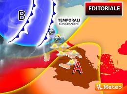 Meteo: in arrivo temporali e grandine al nord, stabile il sud