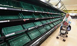 Gran Bretagna, nei supermercati torna l'incubo scaffali vuoti e razionamento: «È colpa della Brexit»