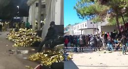 Di notte una distesa di coperte termiche, di giorno il caos: l'hotspot di Lampedusa al collasso, il video da dentro
