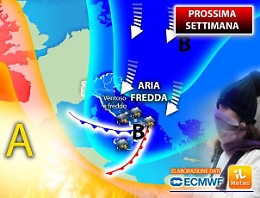 Cambia il tempo, da domenica freddo e pioggia