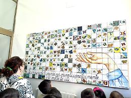 Il "battito di ali" dei bambini: murales realizzato con le ceramiche di Santo Stefano di Camastra
