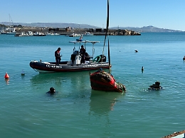 Sotto il mare di San Leone recuperato un altorilievo di oltre due metri: forse &egrave; un pezzo del Tempio di Giove