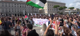 Sciopero per la Palestina, in migliaia in piazza dei Cinquecento a Roma