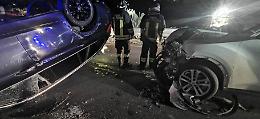 Tamponamento a catena tra Catania e Patern&ograve;: auto si ribalta e una bimba ferita