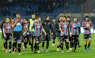 La delusione dei giocatori del Catania