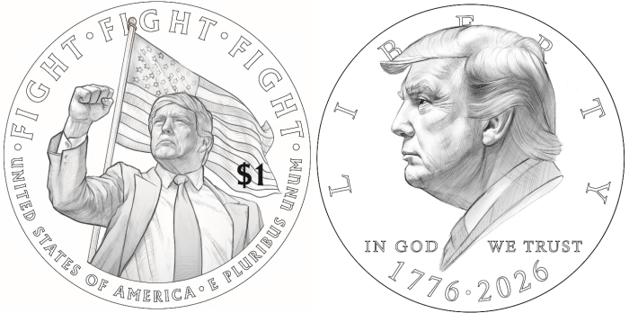 Il Tesoro Usa prepara una moneta da un dollaro con l'effigie di Trump e il motto «Fight! Fight! Fight!»