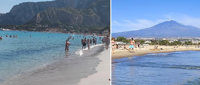 Con 30°C in Sicilia è ancora estate: spiagge piene dalla Plaia di Catania a Mondello