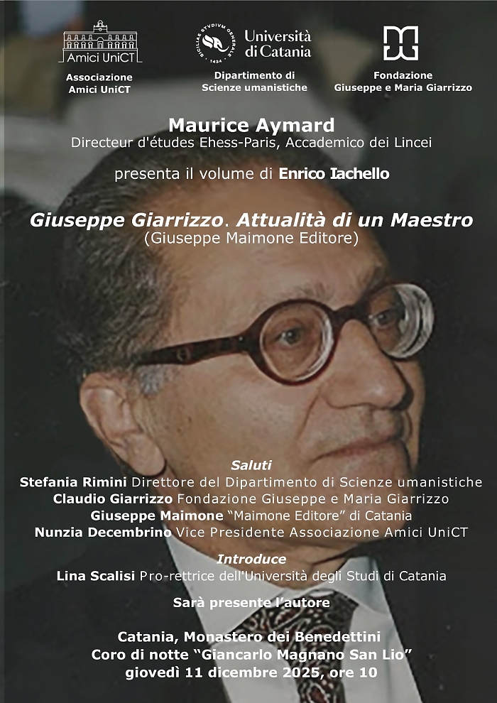 Maurice Aymard presenta 'Giuseppe Giarrizzo &mdash; attualit&agrave; di un maestro' al Monastero dei Benedettini