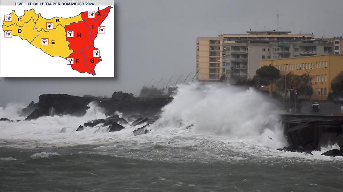 Maltempo, ancora un'allerta rossa per la Sicilia: l'avviso della Protezione civile