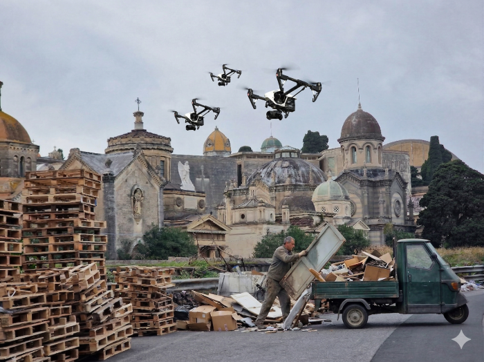 Niente droni per la guerra ai rifiuti: il Comune di Catania revoca la gara