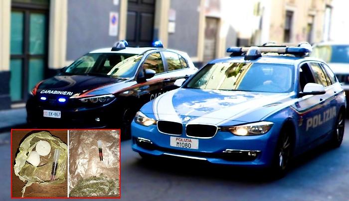 Getta la droga dalla finestra all'arrivo della Polizia: arrestato e recuperati oltre 300 grammi di droga