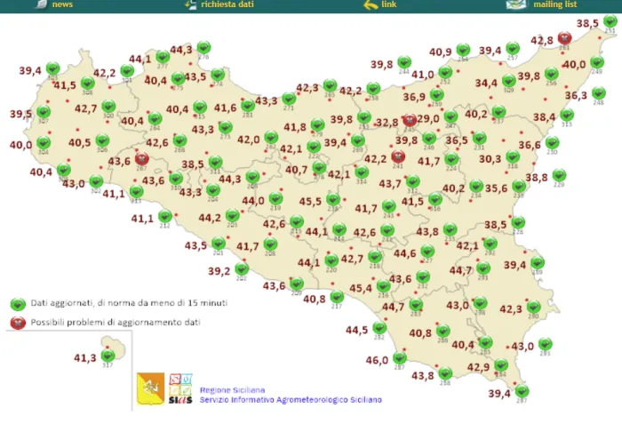 Caldo, "febbre" di Sicilia con temperature fino a 46&deg;C e con una sola localit&agrave; pi&ugrave; fresca