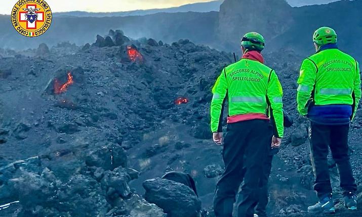 Eruzione dell'Etna, l'invito alla prudenza del Soccorso alpino e speleologico